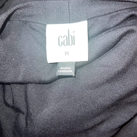 CAbi Black Dishy Dress Style 4262 Wrap Maxi Stretch Comfort Dress Size Medium - Picture 4 of 5